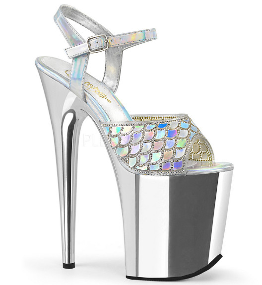 Стрипы Pleaser серебряные FLAM809MMRS/SHG/SCH