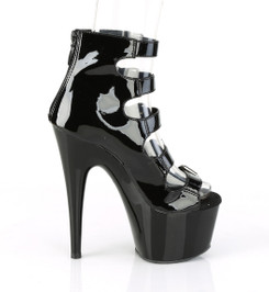 Ботильоны на платформе Pleaser черные ADO700-33/B/M