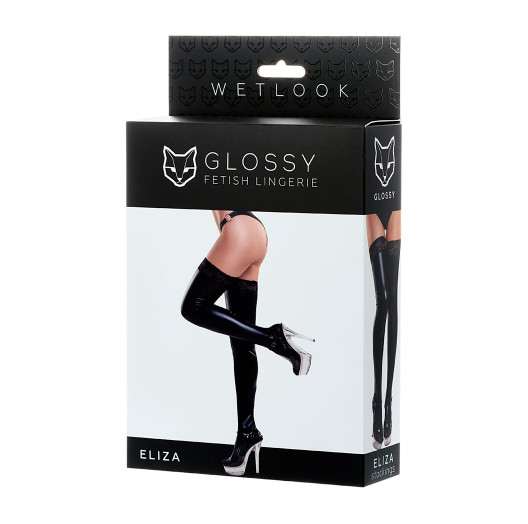 Чулки черные "Eliza"