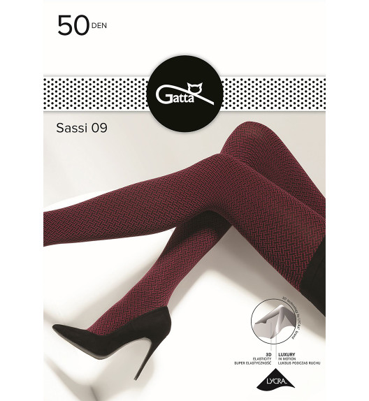 Колготки бордовые SASSI 09 Gatta