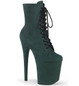 Ботильоны на платформе Pleaser зеленые замшевые FLAM1020FS/EMGFS/M