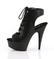 Туфли на платформе Pleaser черные матовые DEL600-20/BPU/M