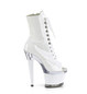 Ботильоны на платформе Pleaser белые SPEC1021/W/C-W