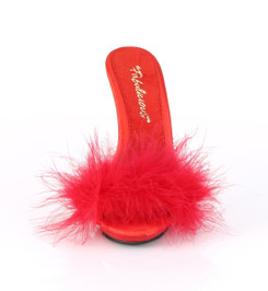 Тапочки на шпильке Pleaser красные POISE501F/RSA/M