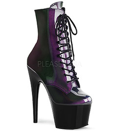 Ботильоны на платформе Pleaser черный хамелеон ADO1020SHG/PP-OL/B