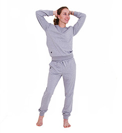 Свитшот серый меланж Crazy Fit