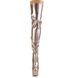 Ботфорты на платформе Pleaser розовое золото ADO3000HWR/ROGLDHG/M