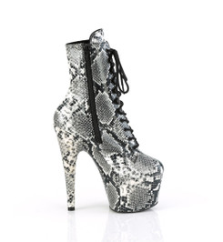 Ботильоны на платформе Pleaser змея ADO1020SPWR/BSP/M