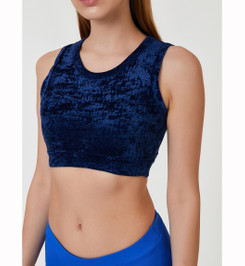 Топ синий Circle Velvet Star