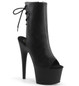 Ботильоны на платформе Pleaser черные матовые ADO1018/BPU/M