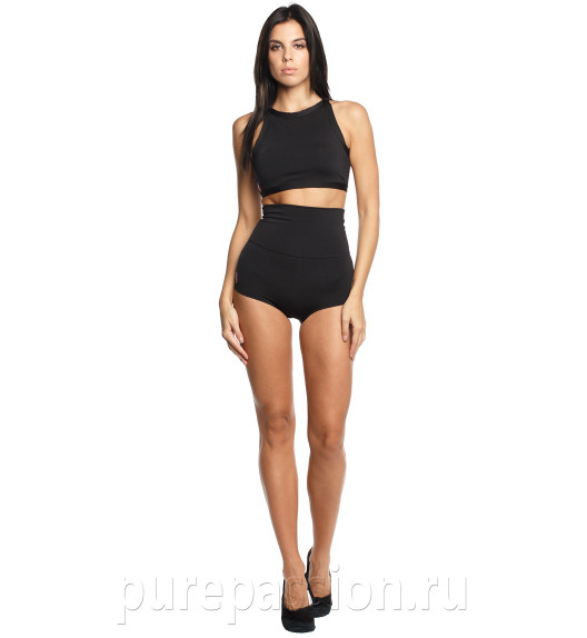 Топ черный High Neck Pole Fit