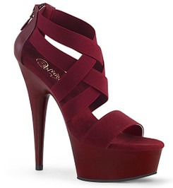 Туфли Pleaser бордовые DEL669/BYELS-PU/M