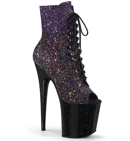 Ботильоны на платформе Pleaser Звездное Небо FLAM1021OMBG/PPG/B