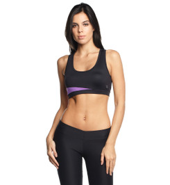 Топ для фитнеса черный с фиолетовым Vibe