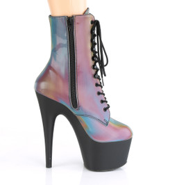Ботильоны на платформе Pleaser радужные ADO1020REFL/RBOW/B
