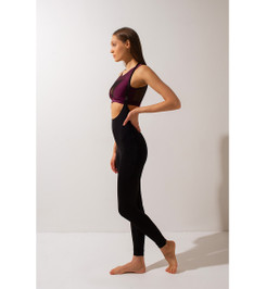 Леггинсы на подтяжках черные Shark