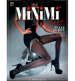 Колготки черные TULLE LUREX 50 Minimi