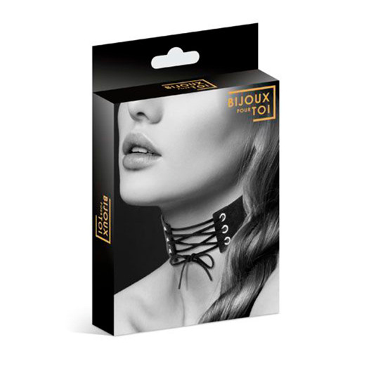 Чокер черный со шнуровкой Bijoux