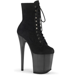 Ботильоны на платформе Pleaser черные FLAM1020FST/BFS/B