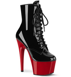 Ботильоны на платформе Pleaser черные с красным ADO1020/B/R