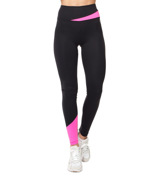 Лосины с высокой талией черные с розовым Vibe Crazy Fit