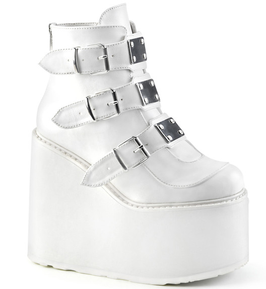 Ботинки Demonia белые SWI105/WVL