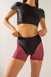 Шорты красные сетка Shark