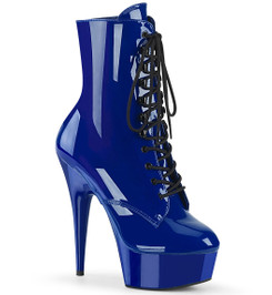 Ботильоны на платформе Pleaser синие DEL1020/RYBL/M