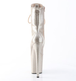 Ботильоны на платформе Pleaser бежевые с блеском FLAM1040GP/CHAG/M