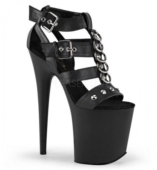 Стрипы Pleaser черные FLAM858/BPU/M