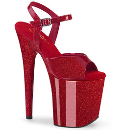 Стрипы Pleaser красные с блеском FLAM809GP/RYRG/M