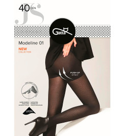 Колготки черные MODELINE 01 Gatta