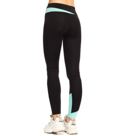 Лосины с высокой талией черные с мятным Vibe Crazy Fit