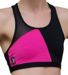 Топ черный с розовым GeoMesh Pole Fit