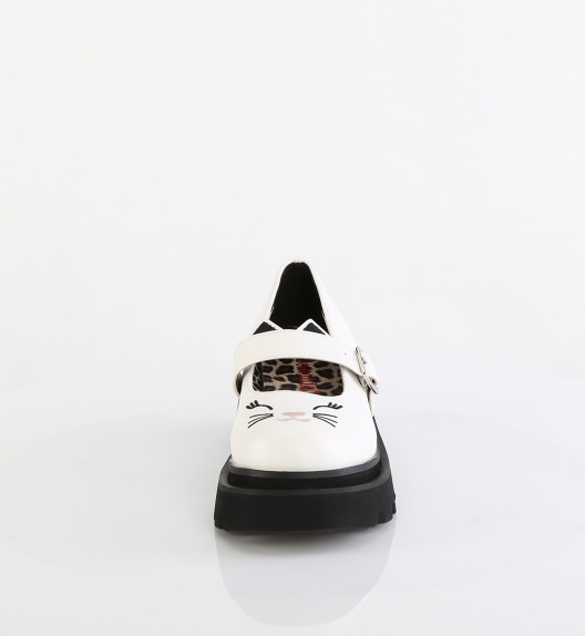 Туфли на платформе белые Demonia REGD56/WVL