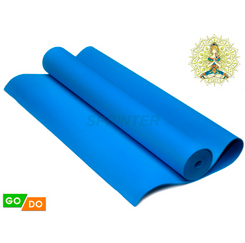 Коврик для йоги синий КВ6103