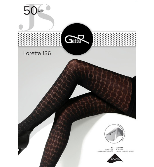 Колготки черные LORETTA 136 Gatta
