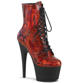 Ботильоны на платформе Pleaser красные ADO1020SP/RHGSP/B