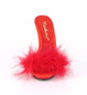 Тапочки на шпильке Pleaser красные POISE501F/RSA/M