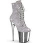 Ботильоны на платформе Pleaser серебро стразы FLAM1020CHRS/S/SCH