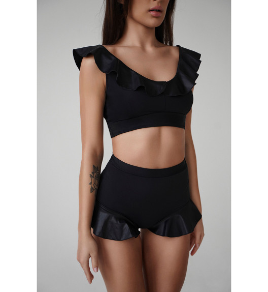 Топ черный mix Sun Shark