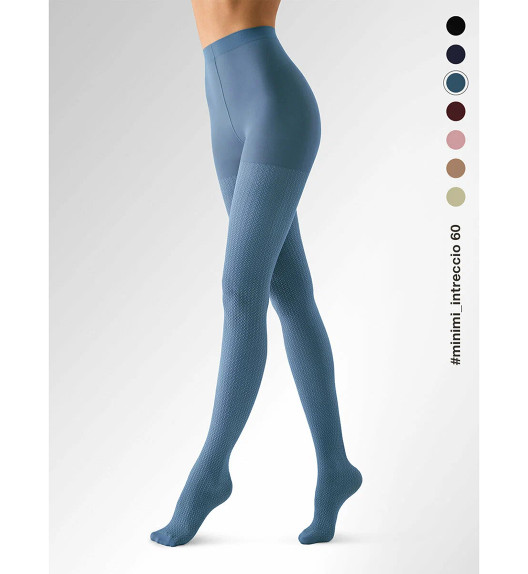 Колготки синие INTRECCIO 60 Minimi