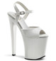 Босоножки Pleaser белые лаковые XTM809/W/M
