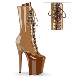 Ботильоны высокие на платформе Pleaser карамельные FLAM1054DC/TF-CL/M