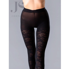 Колготки черные FLORAL 02 Gatta