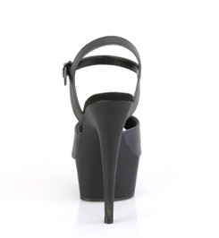 Босоножки на платформе Pleaser черные DEL609REFL/GNREFL/B