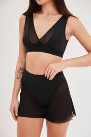 Шорты черная сетка Serinity Shark