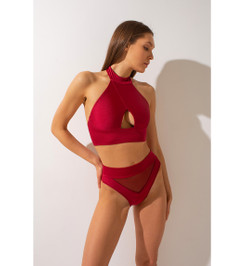 Топ бордовый Tanna Shark