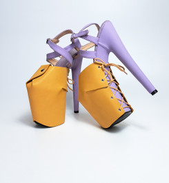 Защита на стрипы кожаная карамель Lace