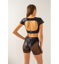 Шорты черные сетка Shark